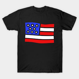 American Flag in The Wind T-Shirt